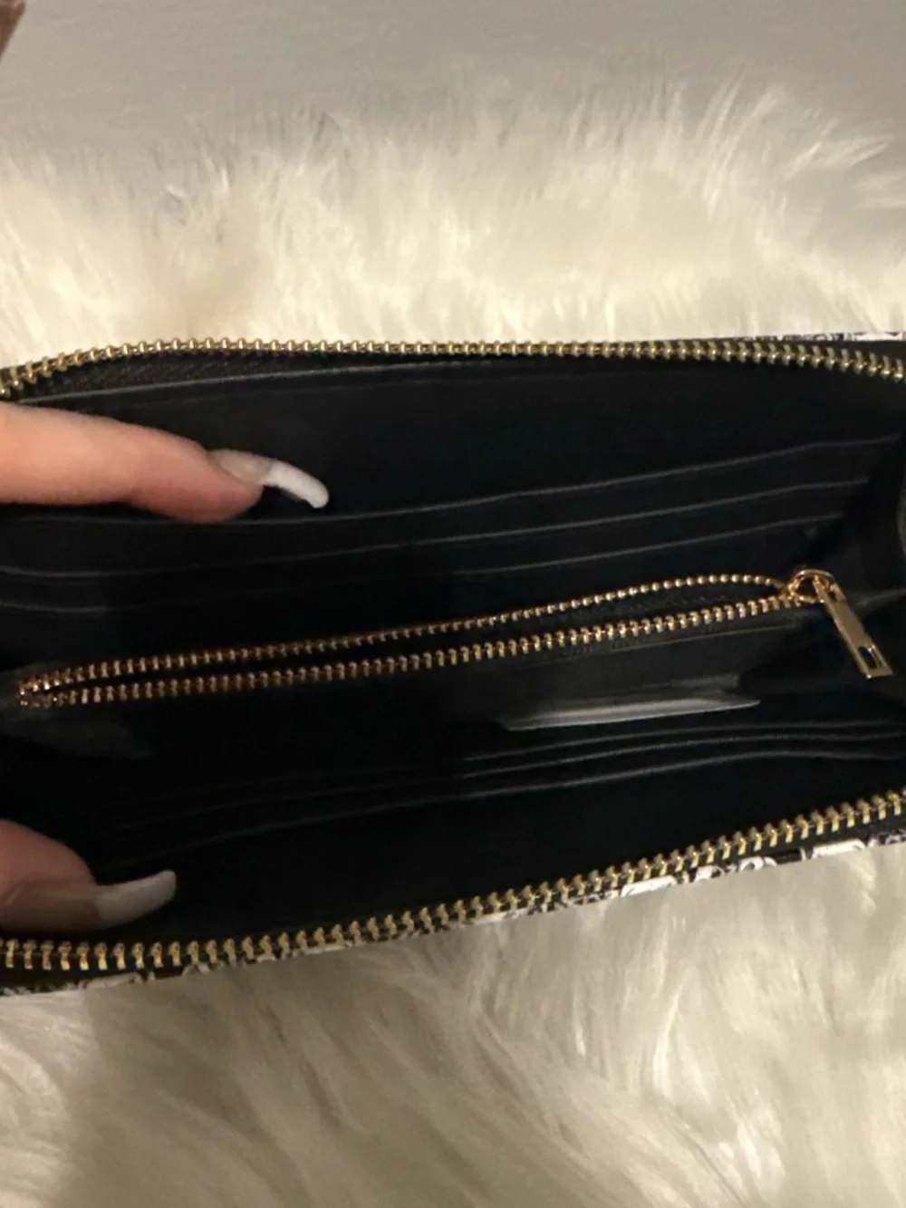 Dracula Long Black Wallet Clutch